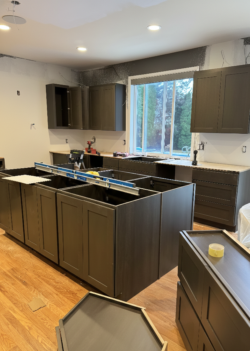 Sleek Dark Modern Kitchen